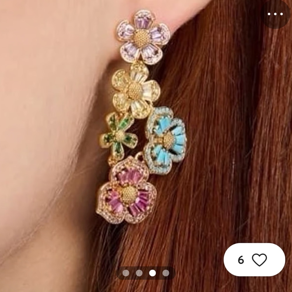 Kate Spade Fleurette Statement Earrings - Picture 2 of 6